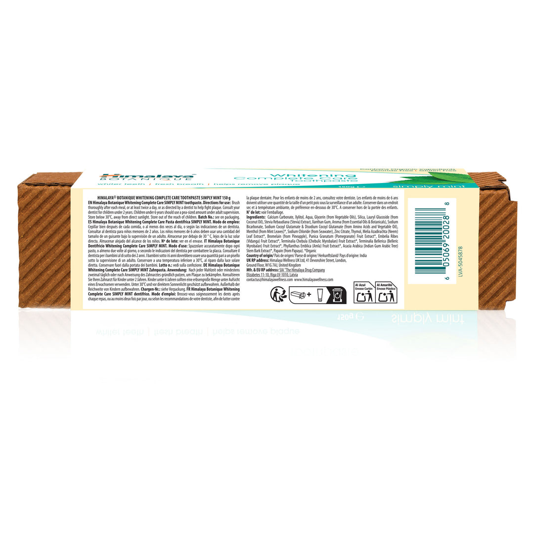 BOTANIQUE Dentifricio Whitening Complete Care – Simply Mint
