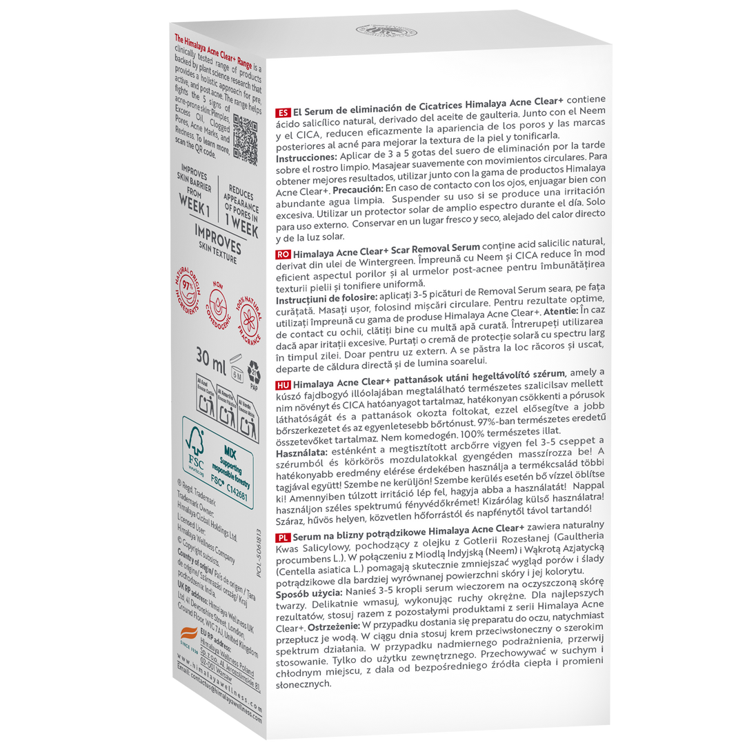 Himalaya Acne Clear+ Siero anti-cicatrici