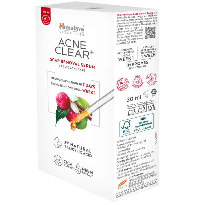 Himalaya Acne Clear+ Siero anti-cicatrici