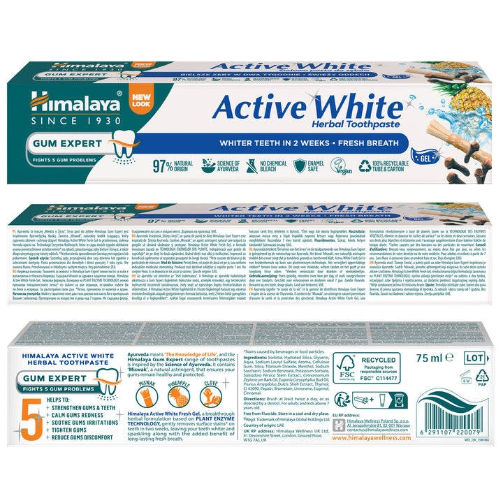 Dentifricio alle erbe Gum Expert – Active White Fresh Gel - 75 ml