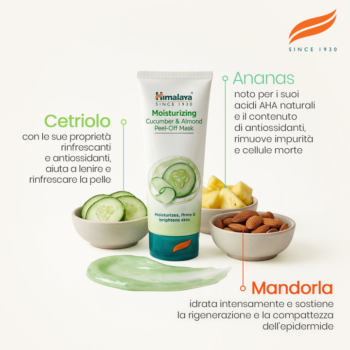Maschera idratante al cetriolo e alla mandorla