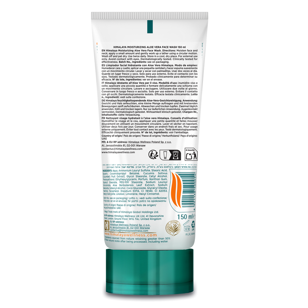 HIMALAYA DETERGENTE VISO IDRATANTE ALL'ALOE VERA 150ML