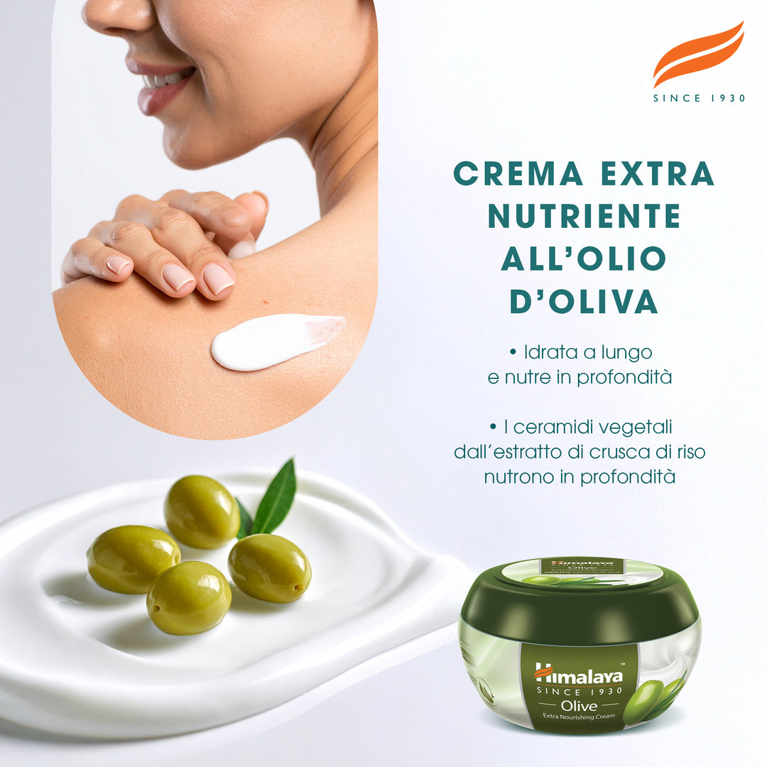 Crema ad alta azione nutriente a base di olio di oliva