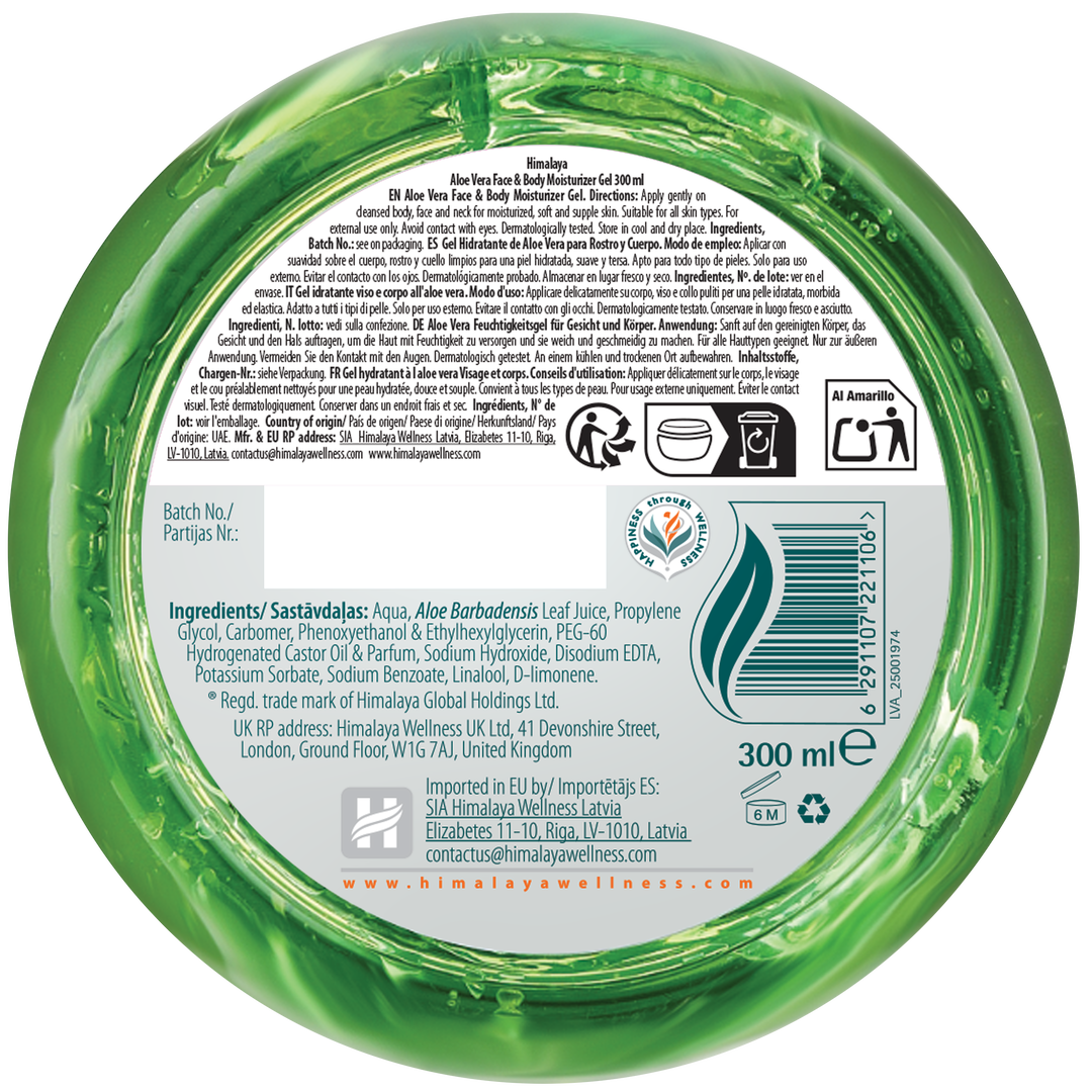 Gel idratante viso e corpo a base di Aloe Vera