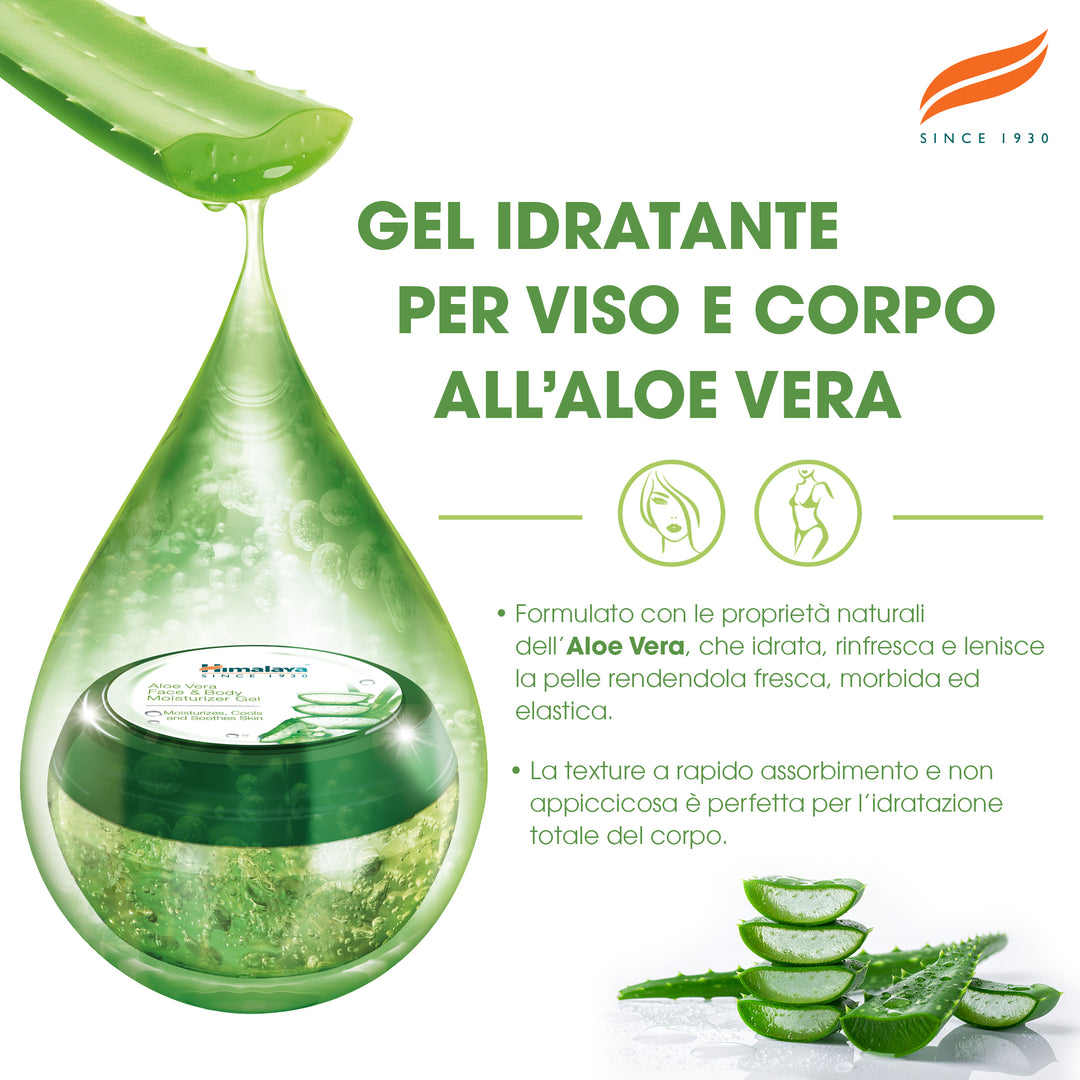 Gel idratante viso e corpo a base di Aloe Vera