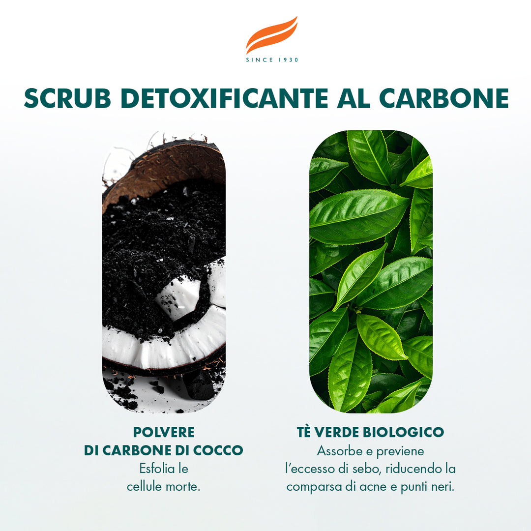 Scrub disintossicante al carbone vegetale
