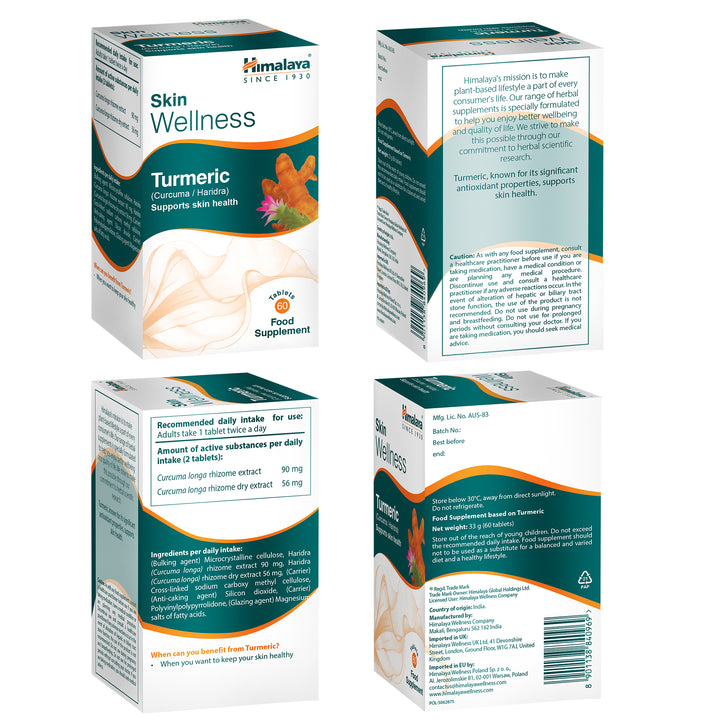 Himalaya Skin Wellness Turmeric - 60 Compresse
