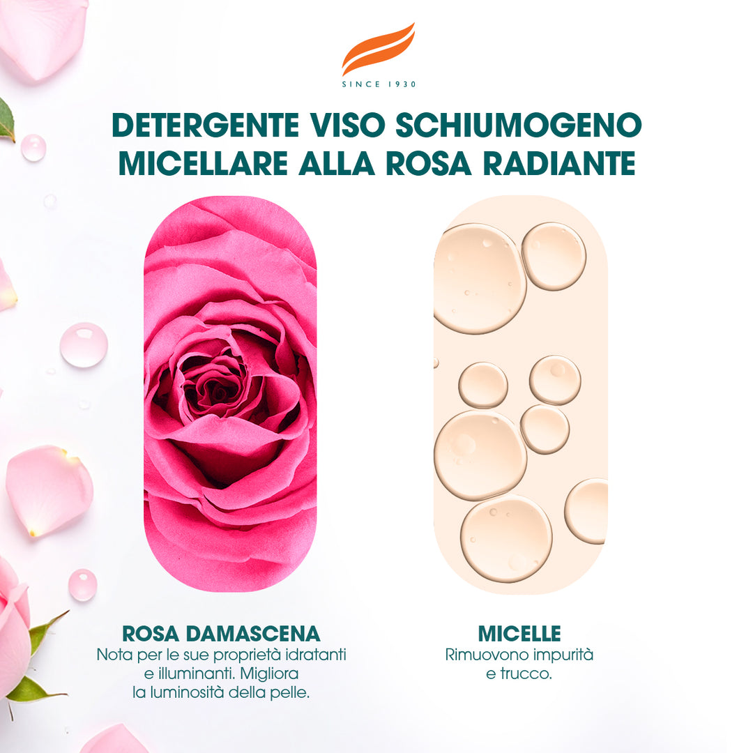 HIMALAYA MOUSSE DETERGENTE VISO MICELLARE ILLUMINANTE ALLA ROSA 150ML