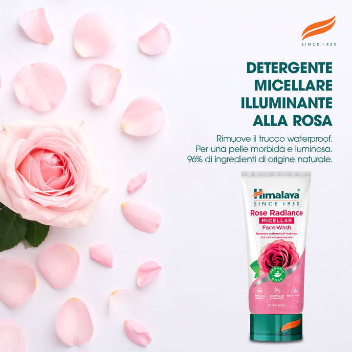 HIMALAYA DETERGENTE VISO MICELLARE ILLUMINANTE ALLA ROSA 150ML