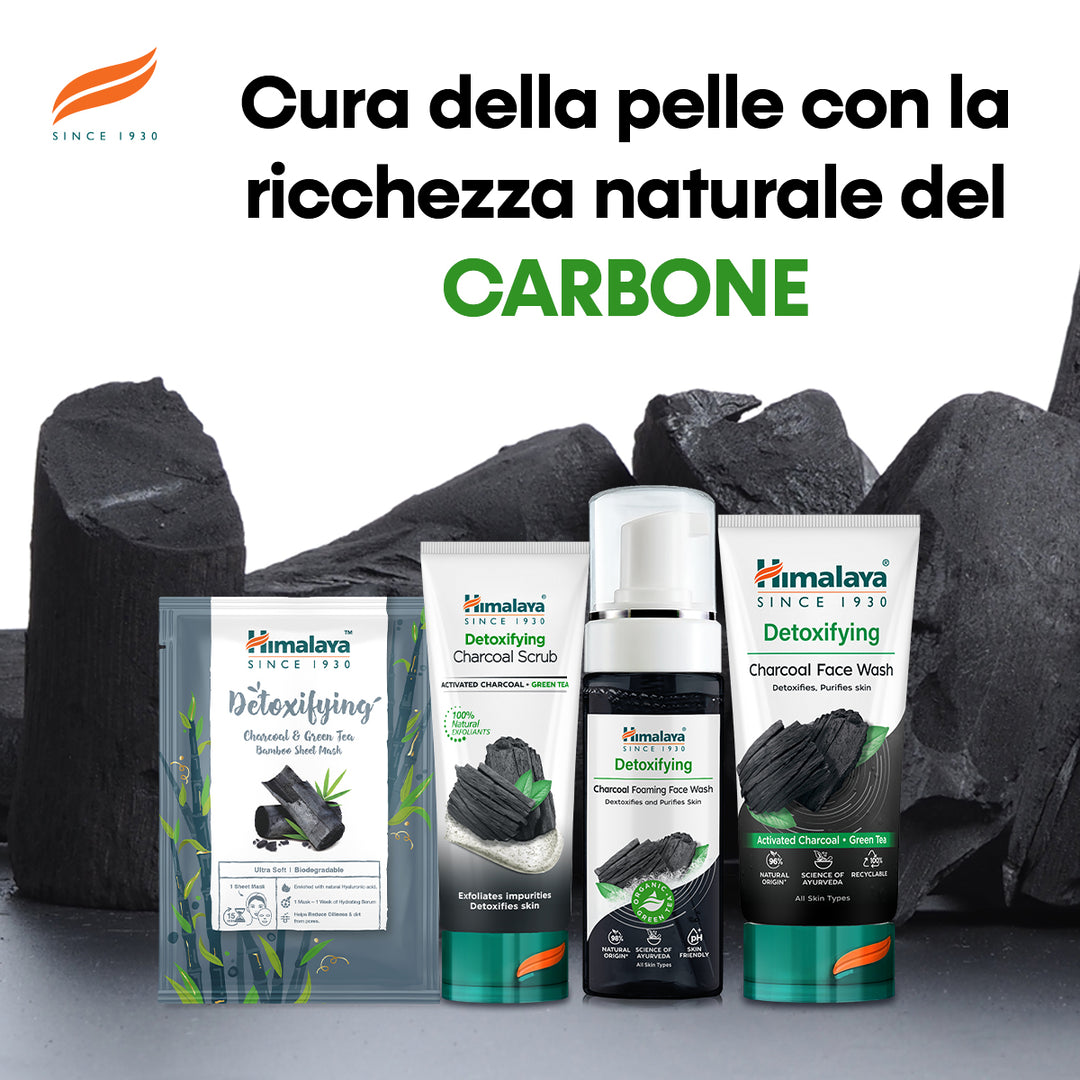 HIMALAYA MOUSSE DETERGENTE VISO DETOX AL CARBONE ATTIVO 150ML