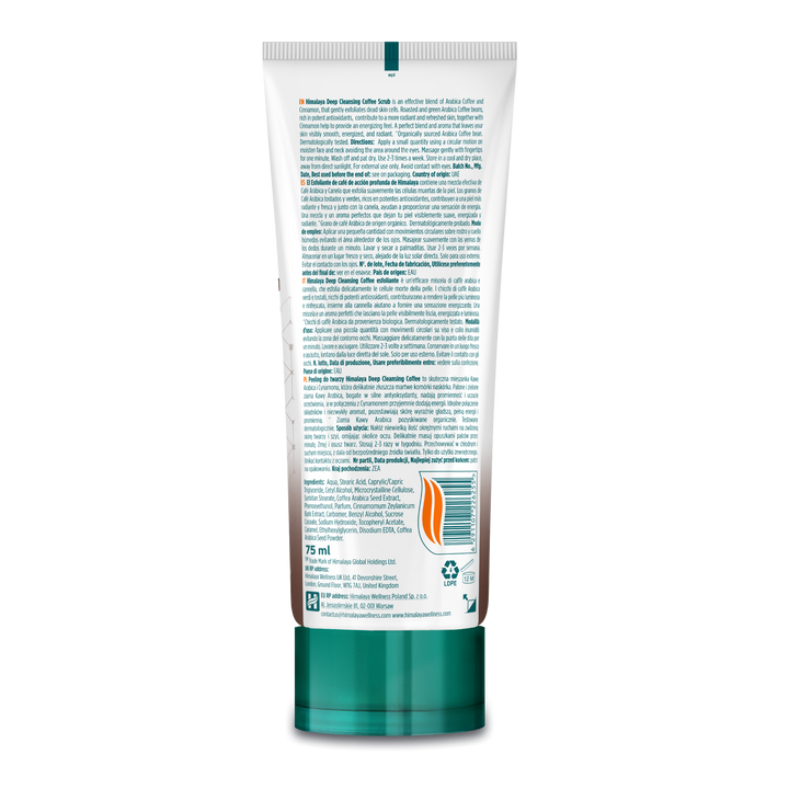 Himalaya Scrub viso al caffè per una pulizia profonda - 75 ml