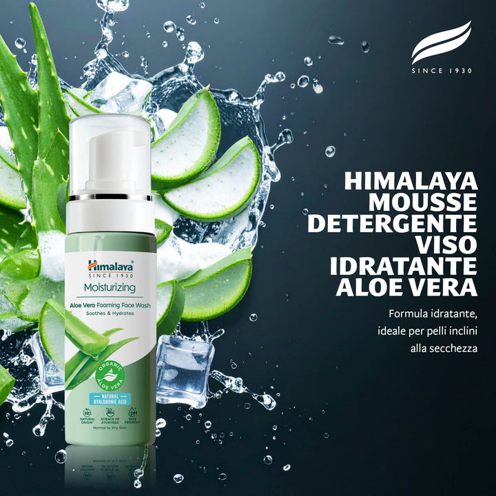 Himalaya Detergente viso schiumogeno idratante all'aloe vera, 150 ml