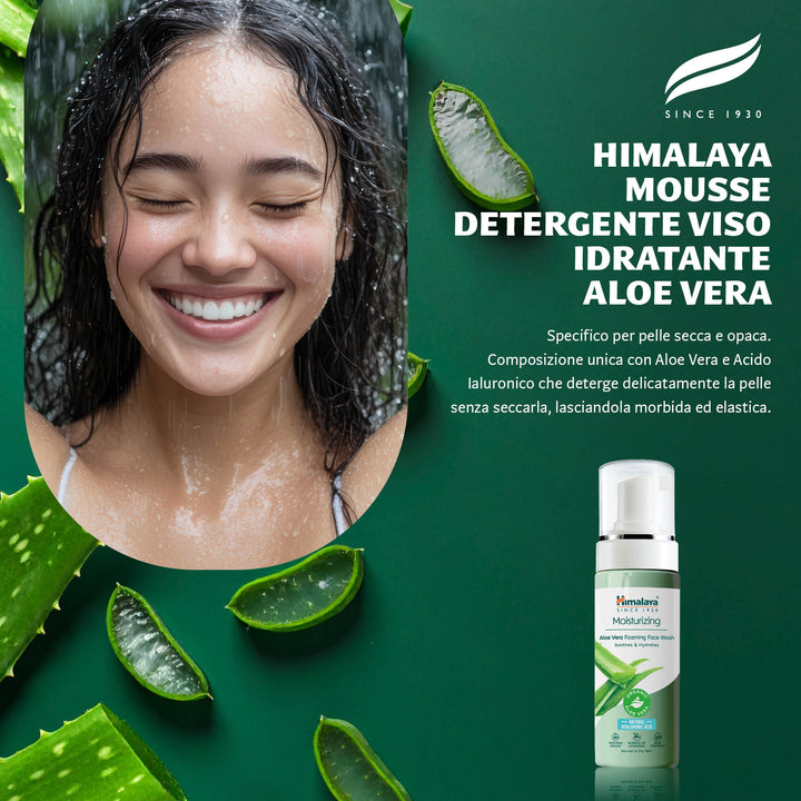 Himalaya Detergente viso schiumogeno idratante all'aloe vera, 150 ml