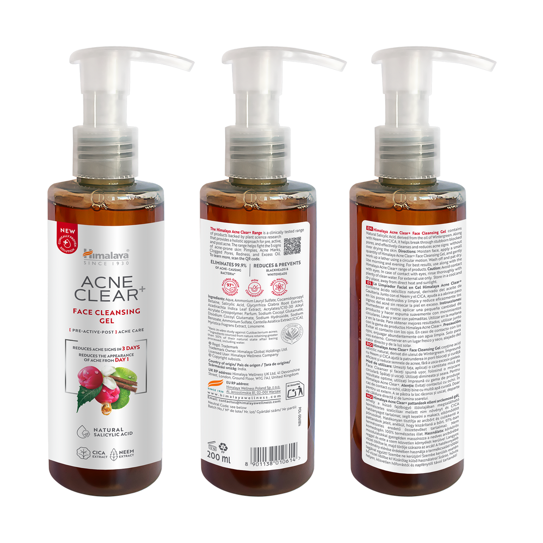 Himalaya Acne Clear+ Gel detergente viso