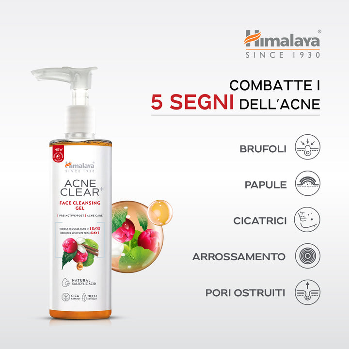 Himalaya Acne Clear+ Gel detergente viso