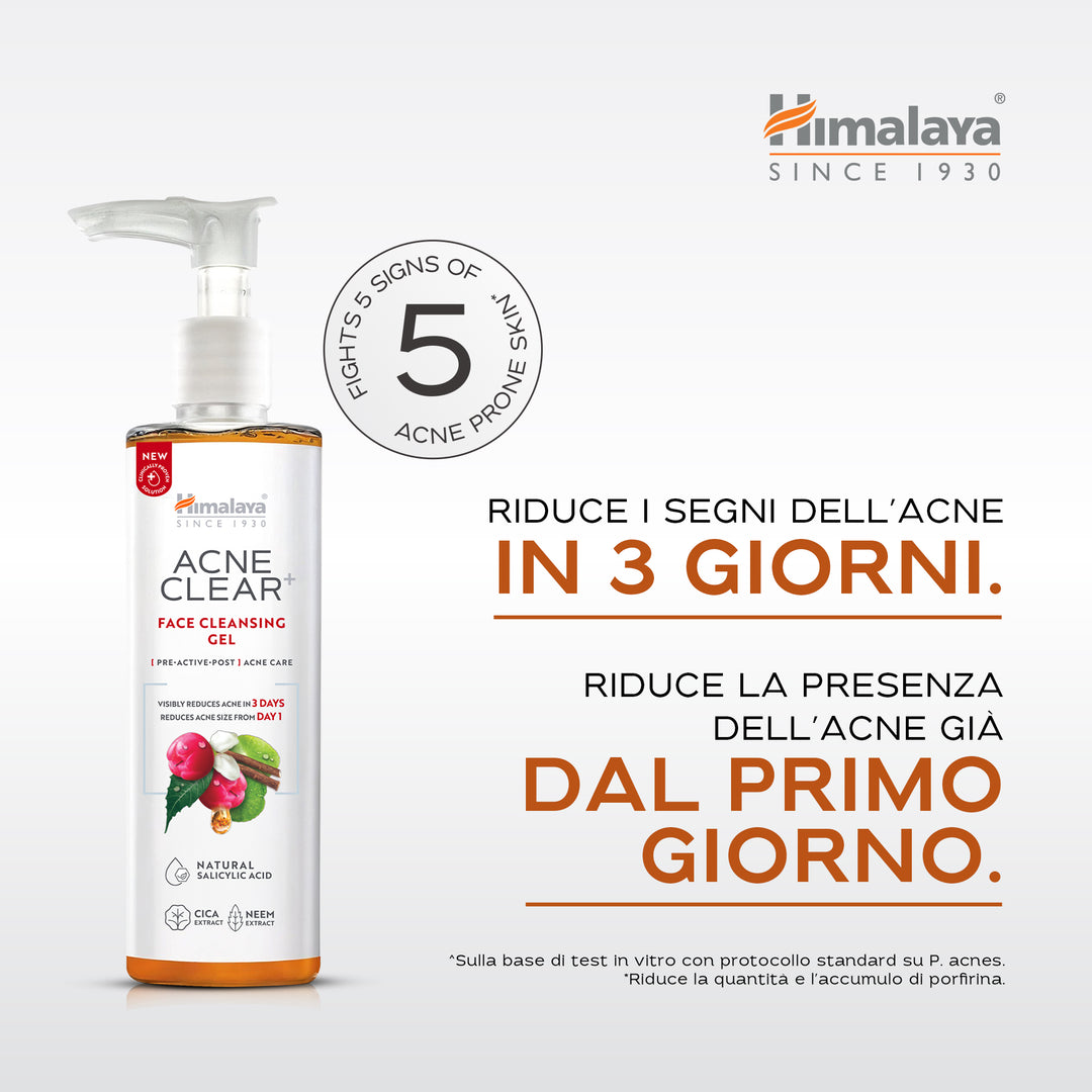 Himalaya Acne Clear+ Gel detergente viso