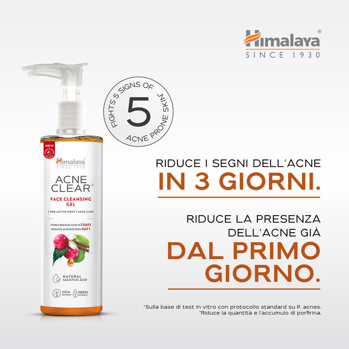 Himalaya Acne Clear+ Gel detergente viso