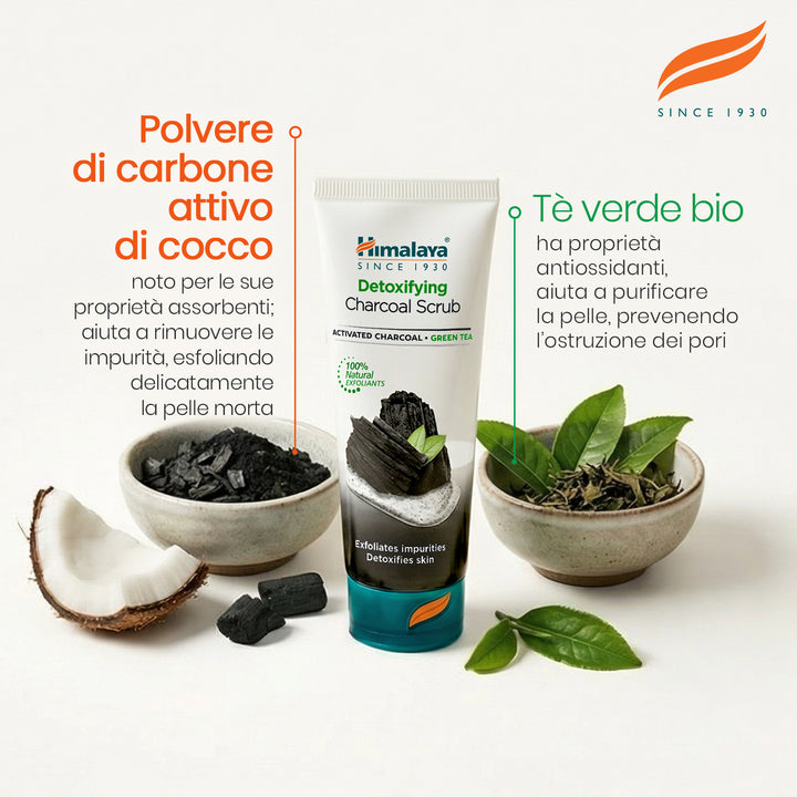 Scrub disintossicante al carbone vegetale