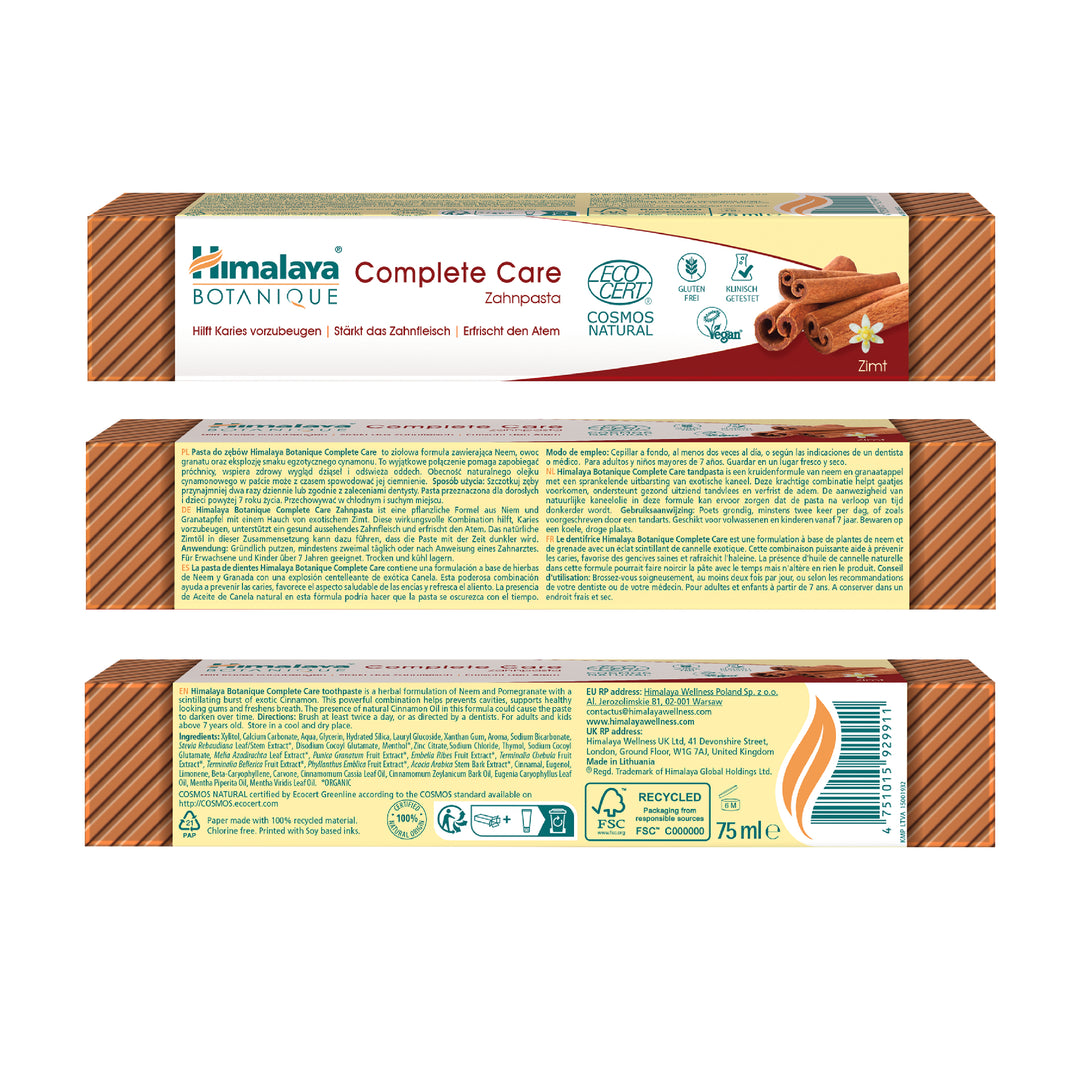 Dentifricio Himalaya Botanique Complete Care - Cannella 75 ml