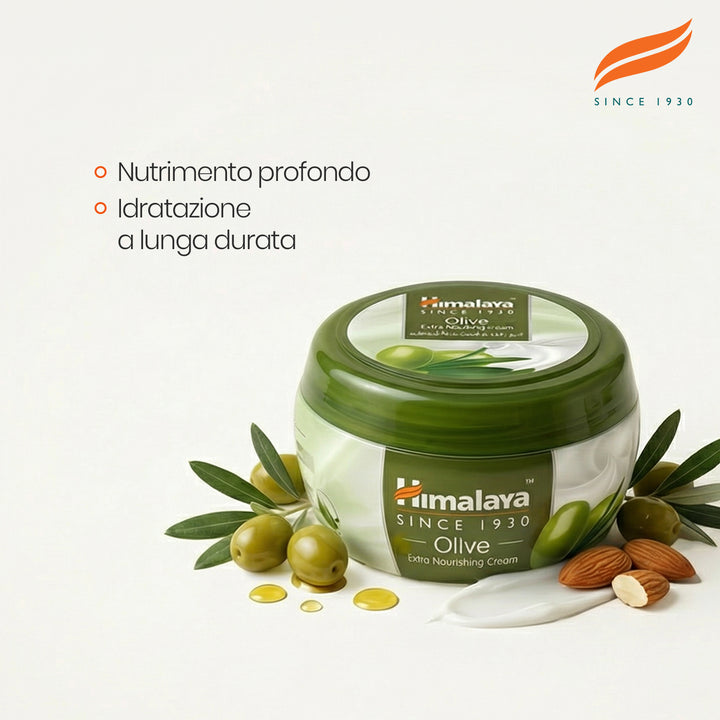 Crema ad alta azione nutriente a base di olio di oliva