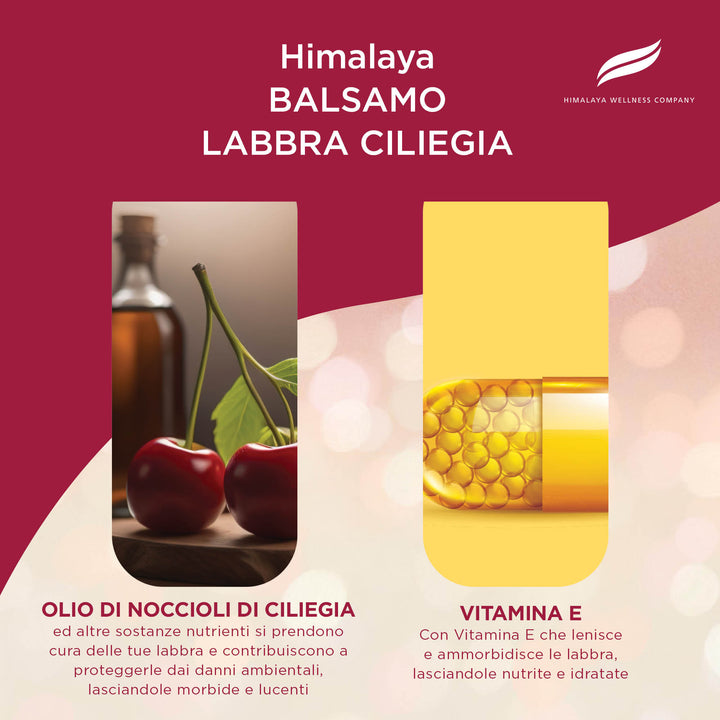Himalaya Balsamo labbra Cherry Shine, 4.5 g