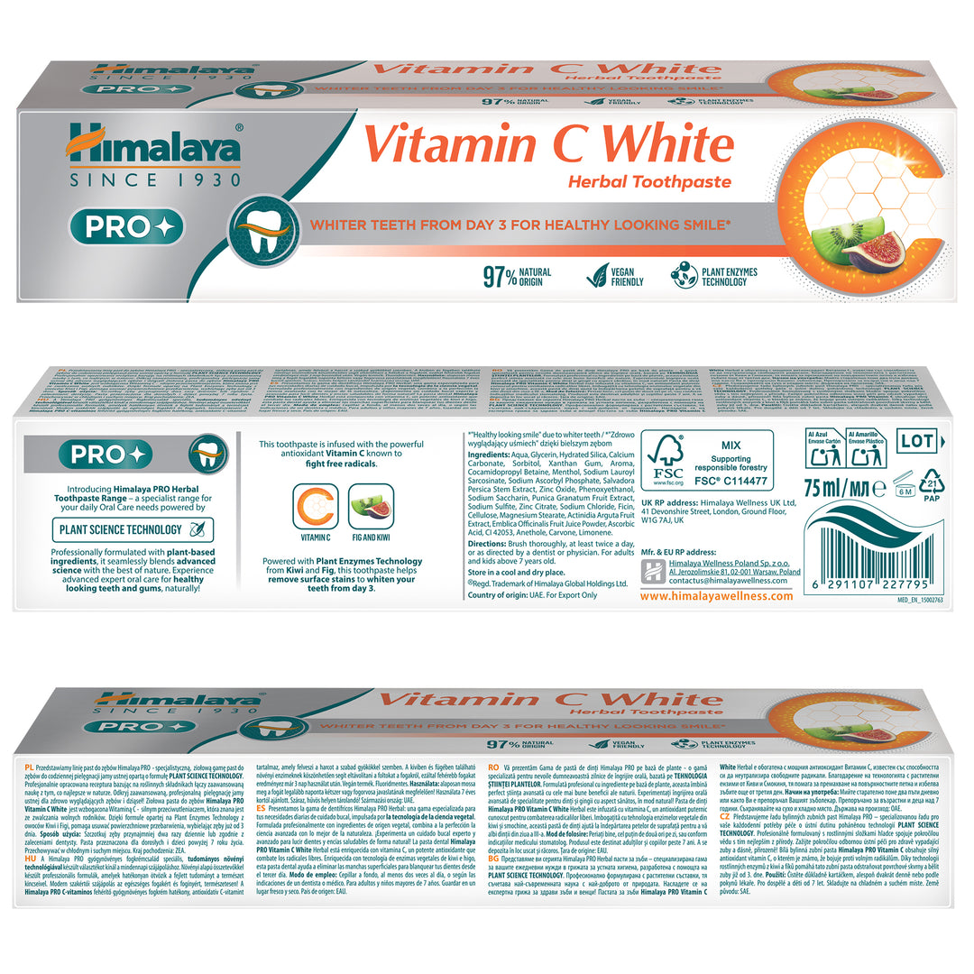 Himalaya PRO Vitamin C White Dentifricio Sbiancante
