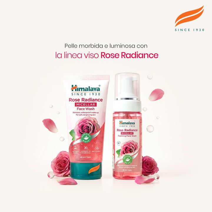 HIMALAYA MOUSSE DETERGENTE VISO MICELLARE ILLUMINANTE ALLA ROSA 150ML