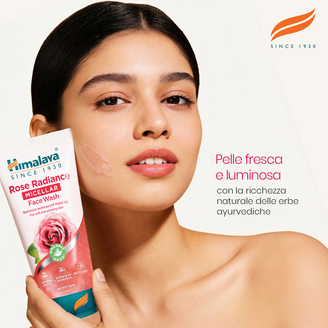 HIMALAYA DETERGENTE VISO MICELLARE ILLUMINANTE ALLA ROSA 150ML