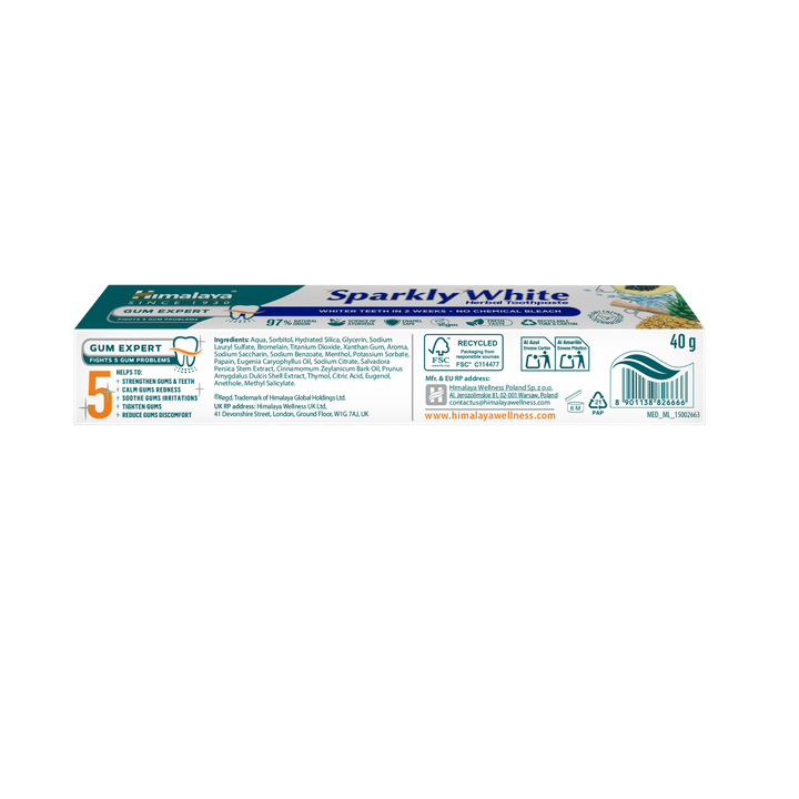 Dentifricio alle erbe Gum Expert - Sparkly White  - Formato da viaggio 40g