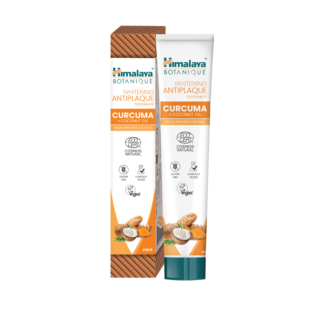 Dentifricio Himalaya Botanique Whitening Antiplaque Curcuma + Olio di Cocco 75 ml